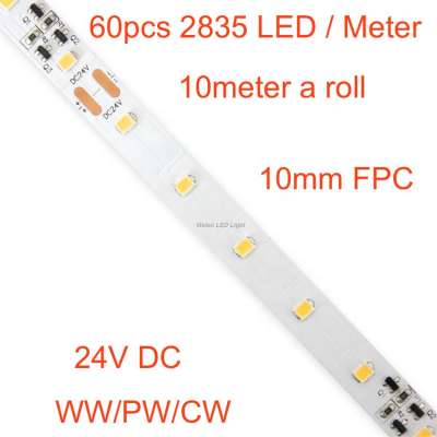 10meter a roll, LED Constant current led strips, 60pcs 2835 SMD LED / Meter, 600pcs per roll