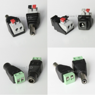 LED DC Connector, Screw or no Screw type