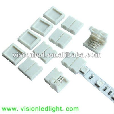 2012 New solder free rgb led strip 4pin connector