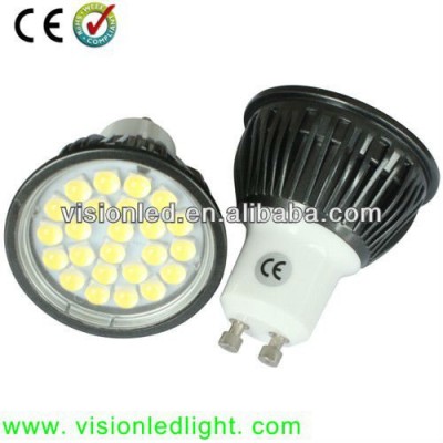 High quality aluminum GU10 LED Spotlights, 24pcs SMD 5050 leds